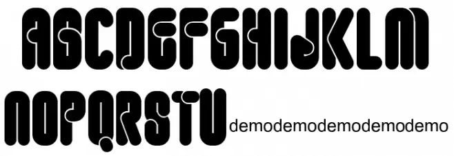 FT Roundabout round Font UPPERCASE