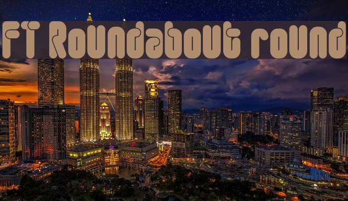 FT Roundabout round Font examples
