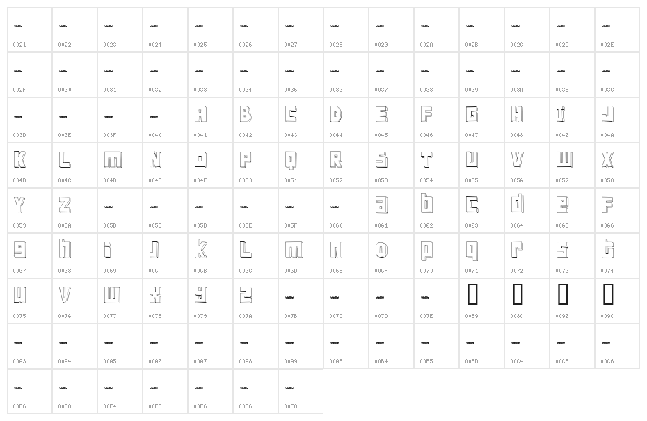 FT ScandinavianTitan2 White Character Map