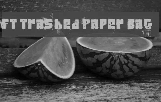 FT Trashed Paper Bag Font examples