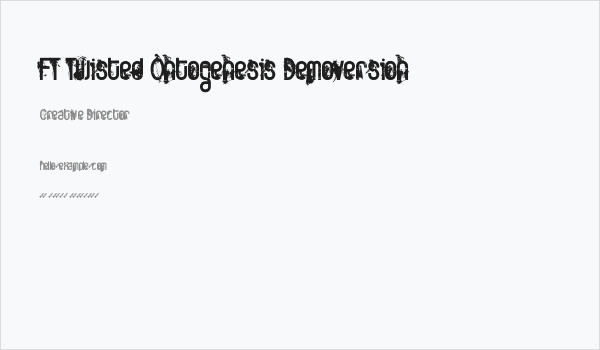 FT Twisted Ontogenesis Demoversion Business Card