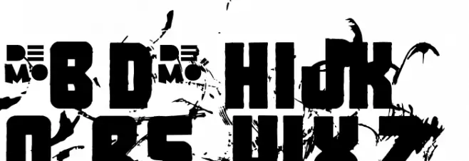 FT3thehardwayRMXmessedDEMO Font Litere mari