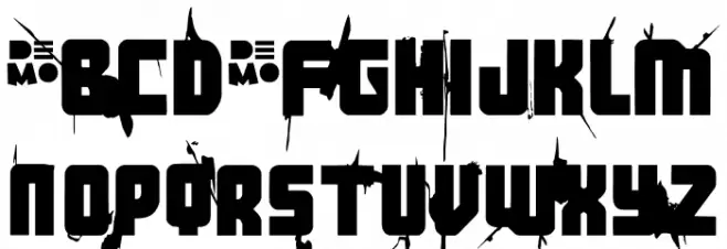 FT3thehardwayRMXwhippedDEMO フォント 大文字