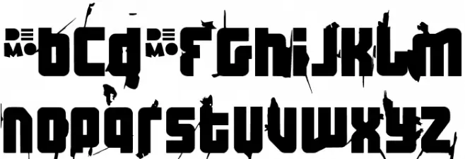 FT3thehardwayRMXwhippedDEMO Font LOWERCASE