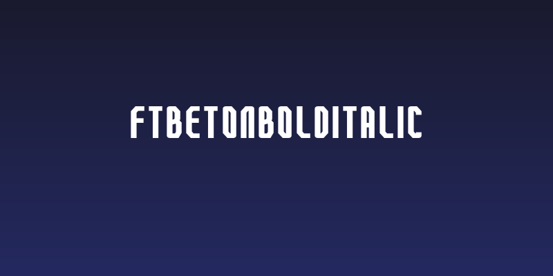 FTBetonBoldItalic Social Header