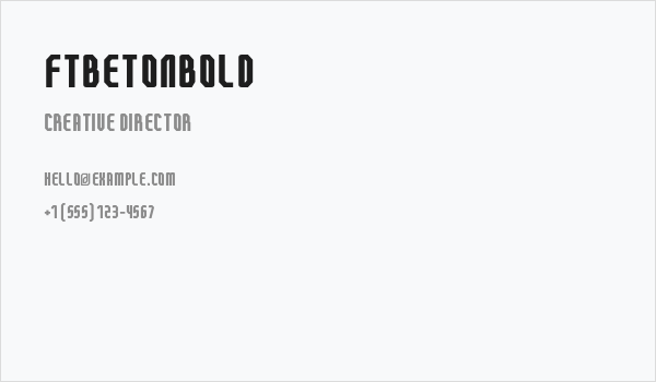 FTBetonBold Business Card