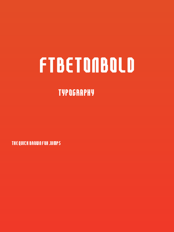 FTBetonBold Poster
