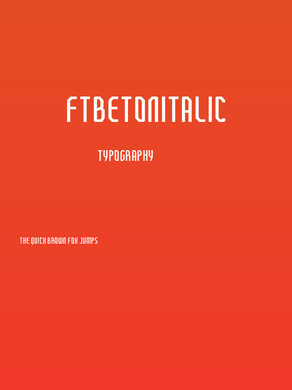FTBetonItalic Poster