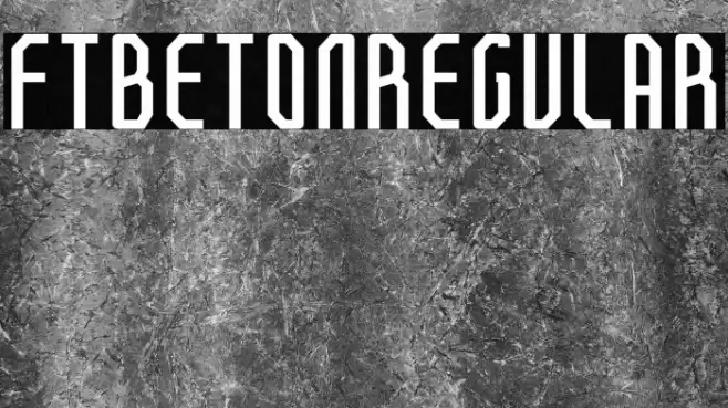 FTBetonRegular Font examples