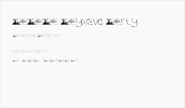 FTF Aywave Arty Business Card