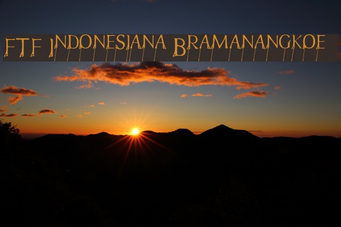 FTF Indonesiana Bramanangkoe Font examples