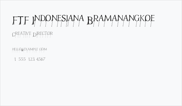 FTF Indonesiana Bramanangkoe   Business Card