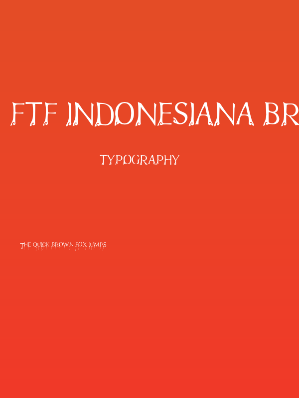 FTF Indonesiana Bramanangkoe   Poster