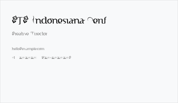 FTF Indonesiana Serif Business Card