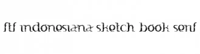 FTF Indonesiana Sketch Book Serif  नि: शुल्क फ़ॉन्ट्स डाउनलोड