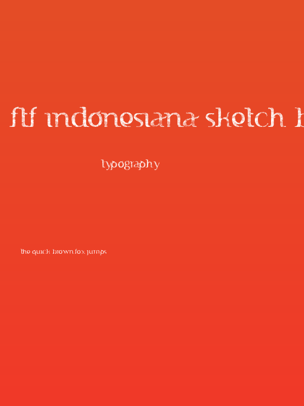FTF Indonesiana Sketch Book Serif Poster