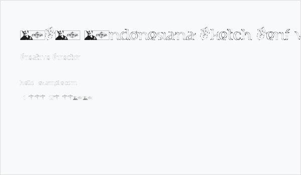 FTF Indonesiana Sketch Serif v.1 Business Card
