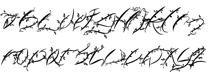 FTF Leafy Lopstonesia Font LOWERCASE