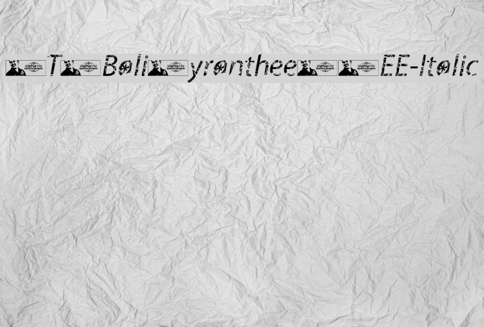 FTFBaliMyrantheeFREE-Italic Schriftart examples