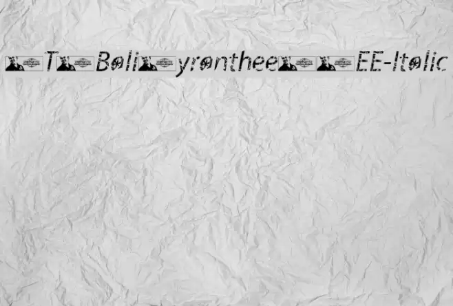 FTFBaliMyrantheeFREE-Italic Font examples
