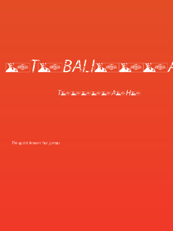 FTFBaliMyrantheeFREE-Italic Poster