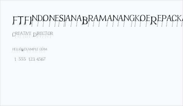 FTFIndonesianaBramanangkoeRepackage Business Card