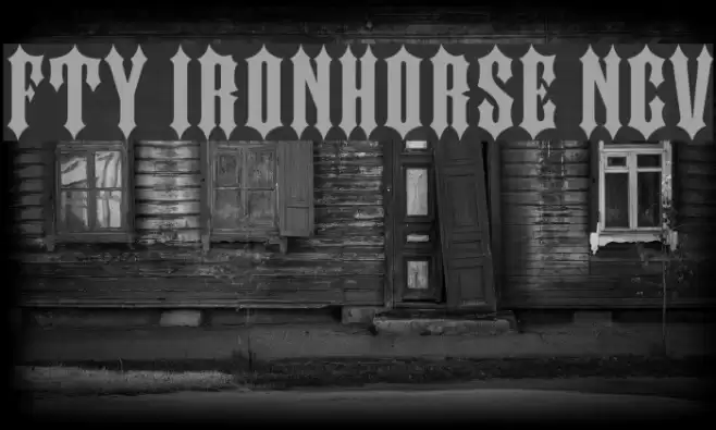 FTY IRONHORSE NCV Schriftart examples