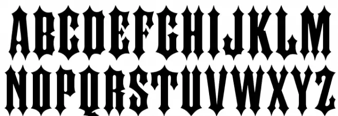 FTY IRONHORSE NCV Schriftart Kleinbuchstaben