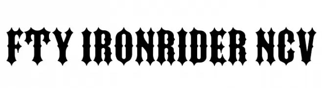 FTY IRONRIDER NCV  フリーフォントのダウンロード