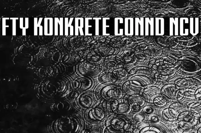 FTY KONKRETE CONND NCV Caratteri examples