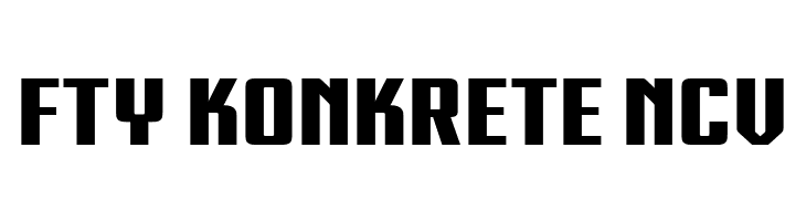 FTY KONKRETE NCV  font caratteri gratis