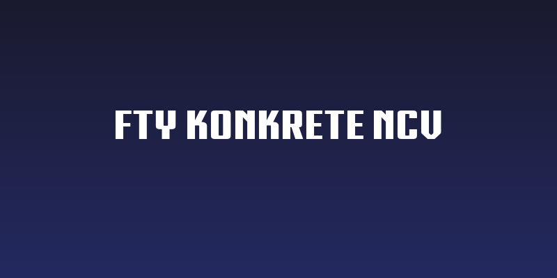FTY KONKRETE NCV Social Header