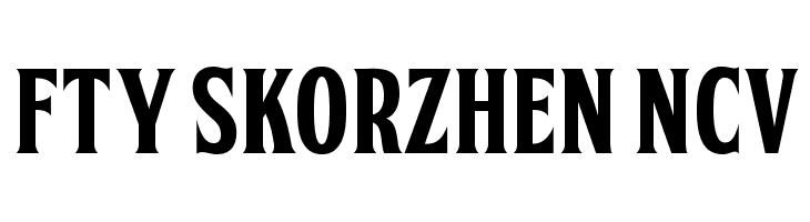 FTY SKORZHEN NCV Font