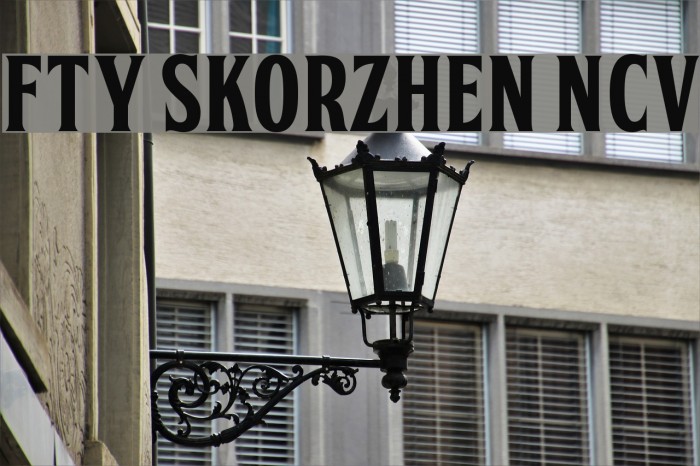 FTY SKORZHEN NCV Font examples