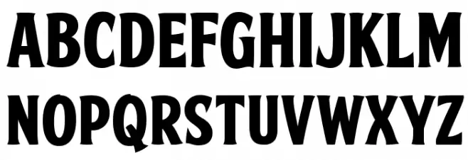 FTY SKRADJHUWN NCV 3 Font LOWERCASE