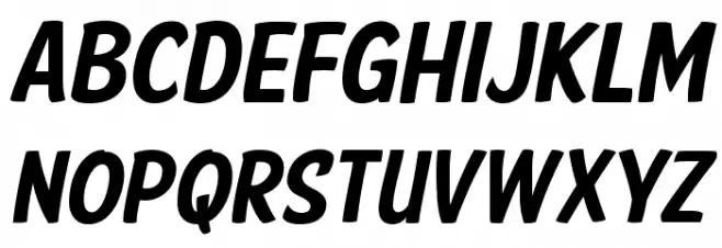 FTY SPEEDY CASUAL 001 NCV Font LOWERCASE