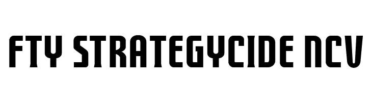 FTY STRATEGYCIDE NCV  font caratteri gratis