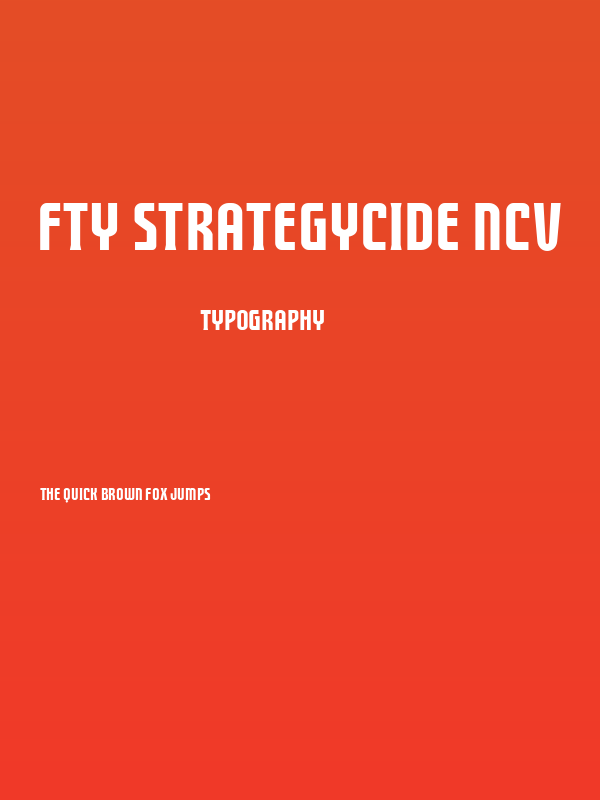 FTY STRATEGYCIDE NCV Poster