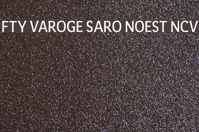 FTY Varoge Saro Noest NCV Example 1