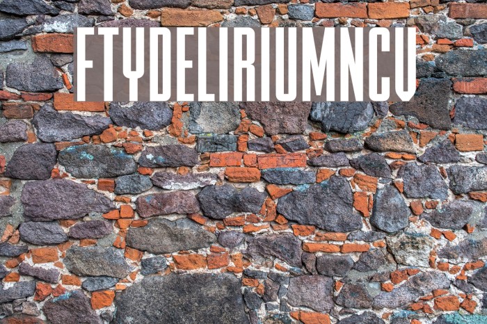 FTYDELIRIUMNCV Font examples