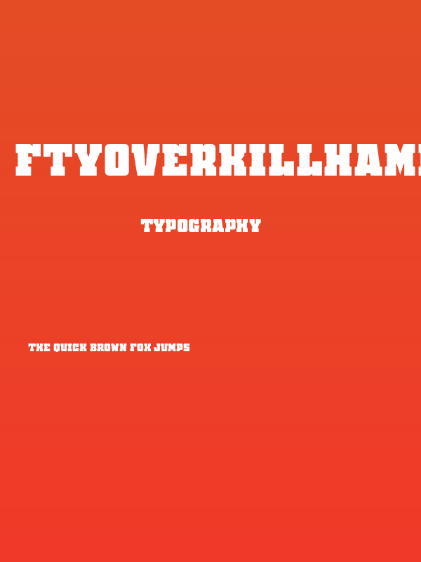 FTYOverKillHammeredNC Poster