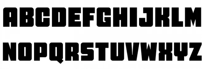 FTYOverKillIroncladNC خط أحرف صغيرة