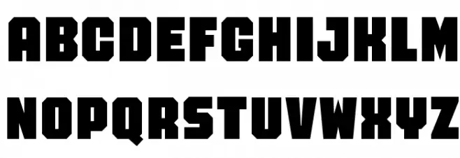 FTYOverKillMachinedNC Schriftart Groß