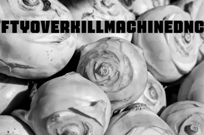 FTYOverKillMachinedNC Schriftart examples