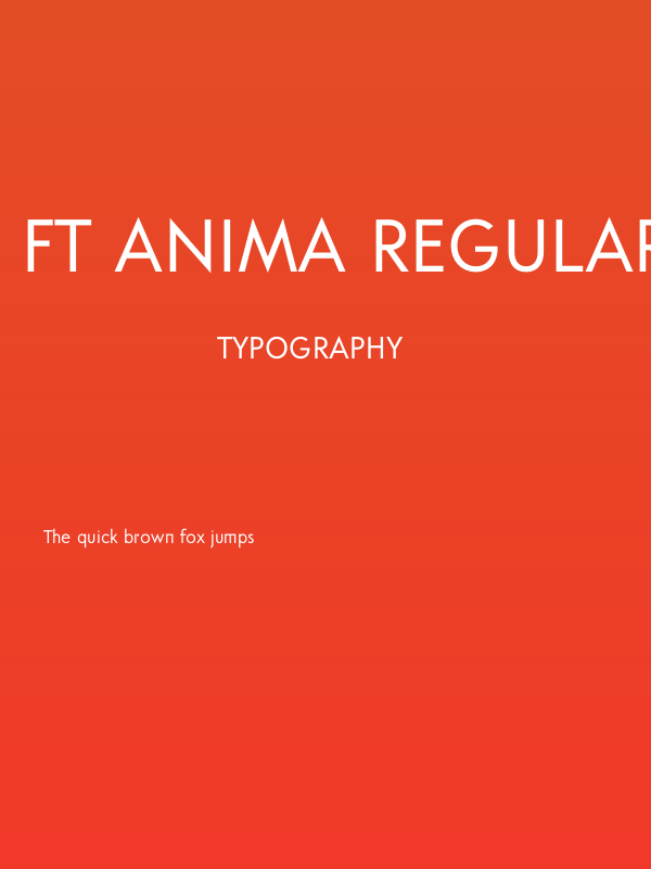 ft anima Regular Poster