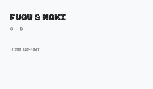 FUGU & MAKI Business Card