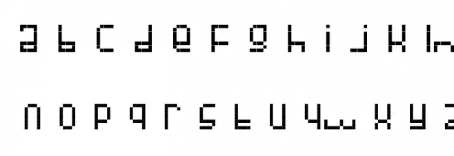 FULLERBTMP Schriftart Kleinbuchstaben
