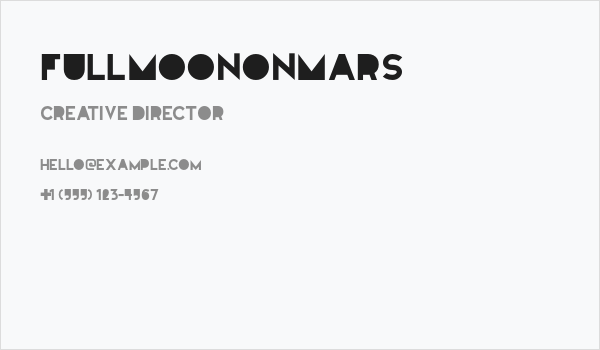 FULLMoonOnMars Business Card