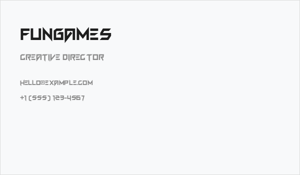 FUNGAMES Business Card
