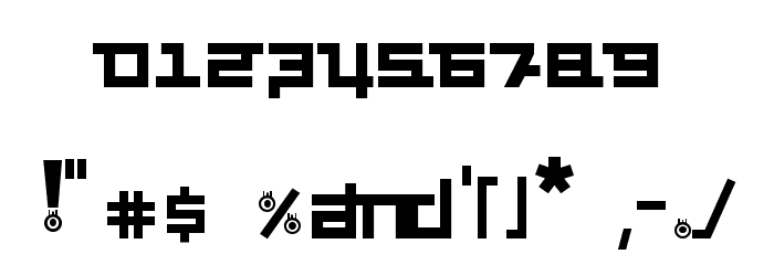 FUNKY CHUNKY Font OTHER CHARS